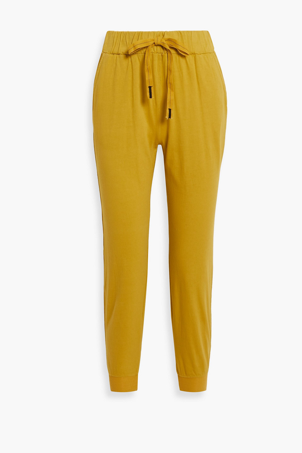 Stateside Cotton-jersey Track Pants In Mustard