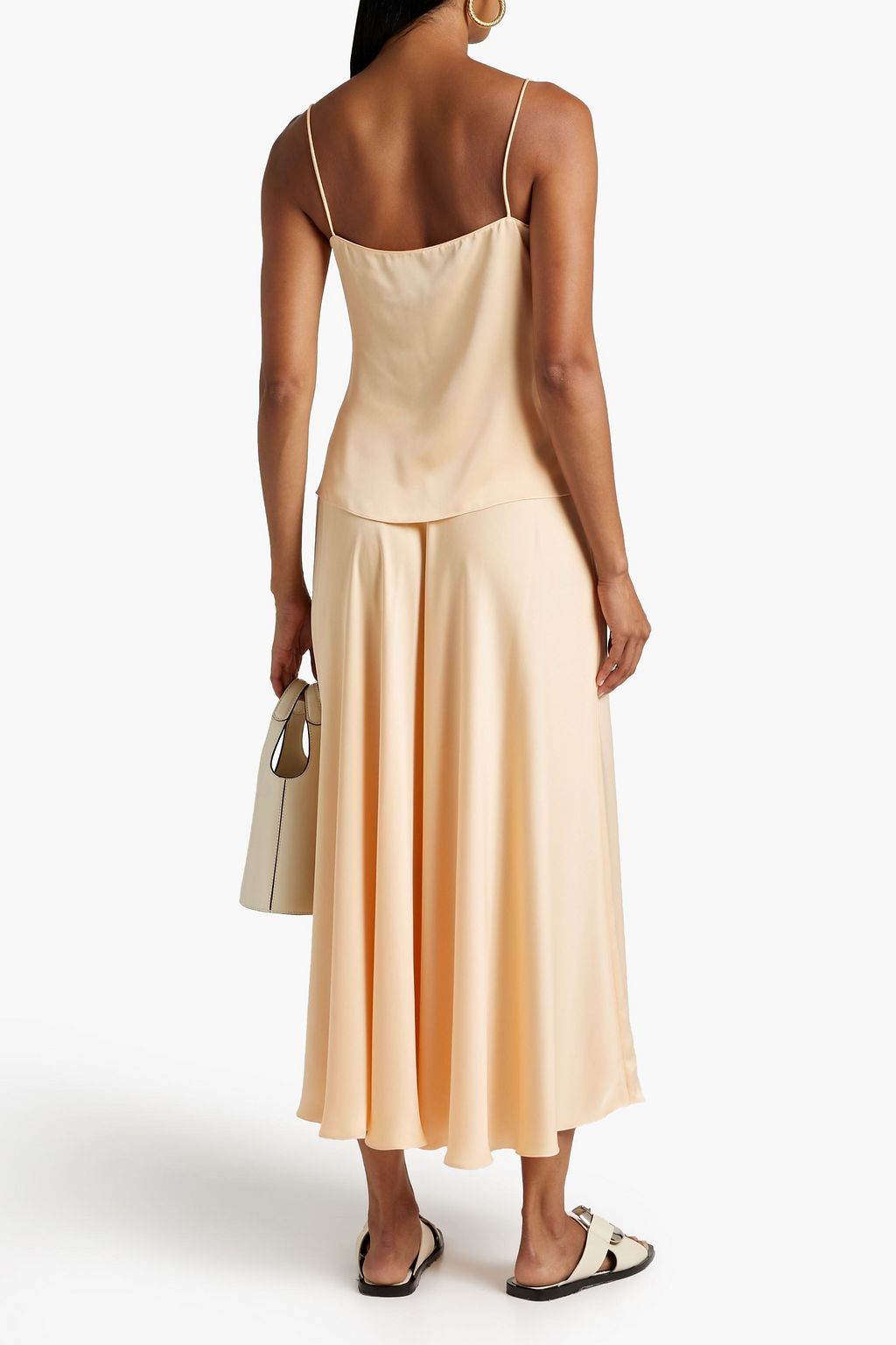 ROSETTA GETTY Twist-front satin camisole