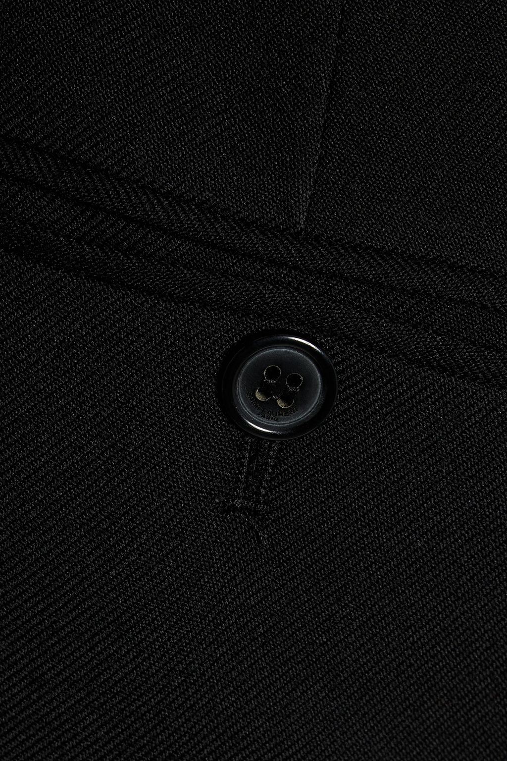 SAINT LAURENT Pleated wool-twill flared pants