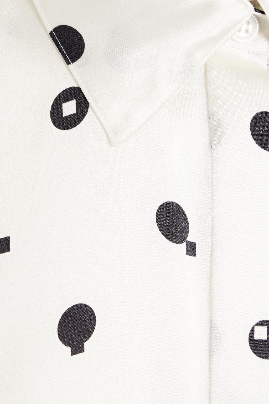 ROSETTA GETTY Printed silk-satin shirt