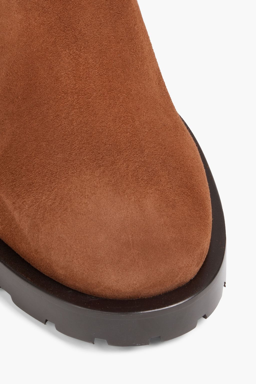 STUART WEITZMAN Luxering microstretch and suede ankle boots