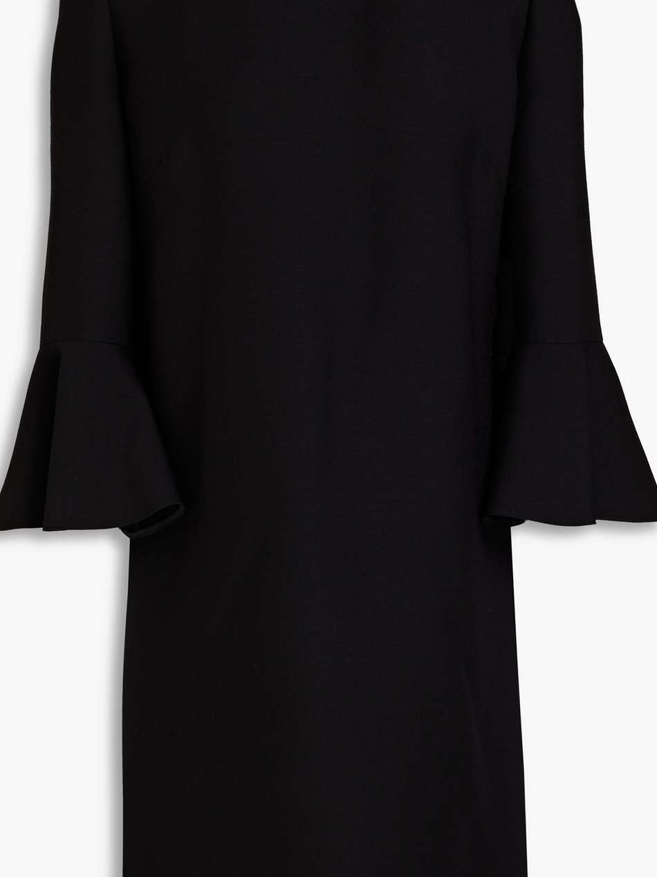 wool and silk-blend crepe mini dress