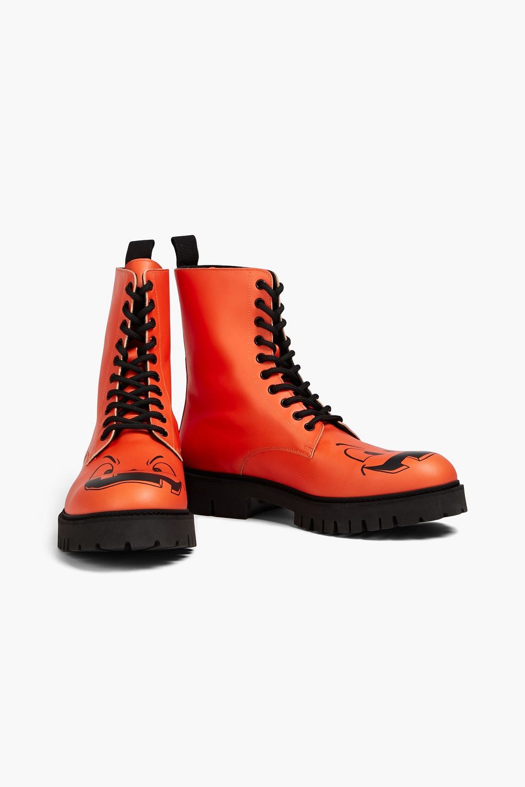 MOSCHINO Printed leather boots