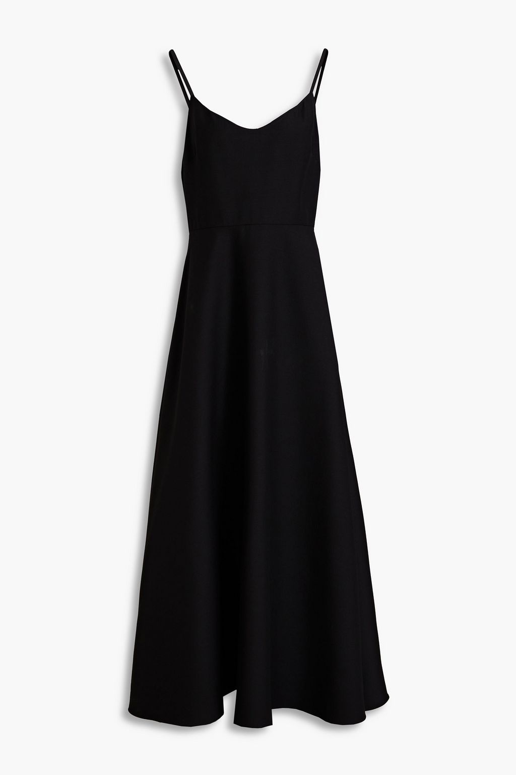 VALENTINO GARAVANI Flared wool and silk-blend crepe maxi dress | THE OUTNET