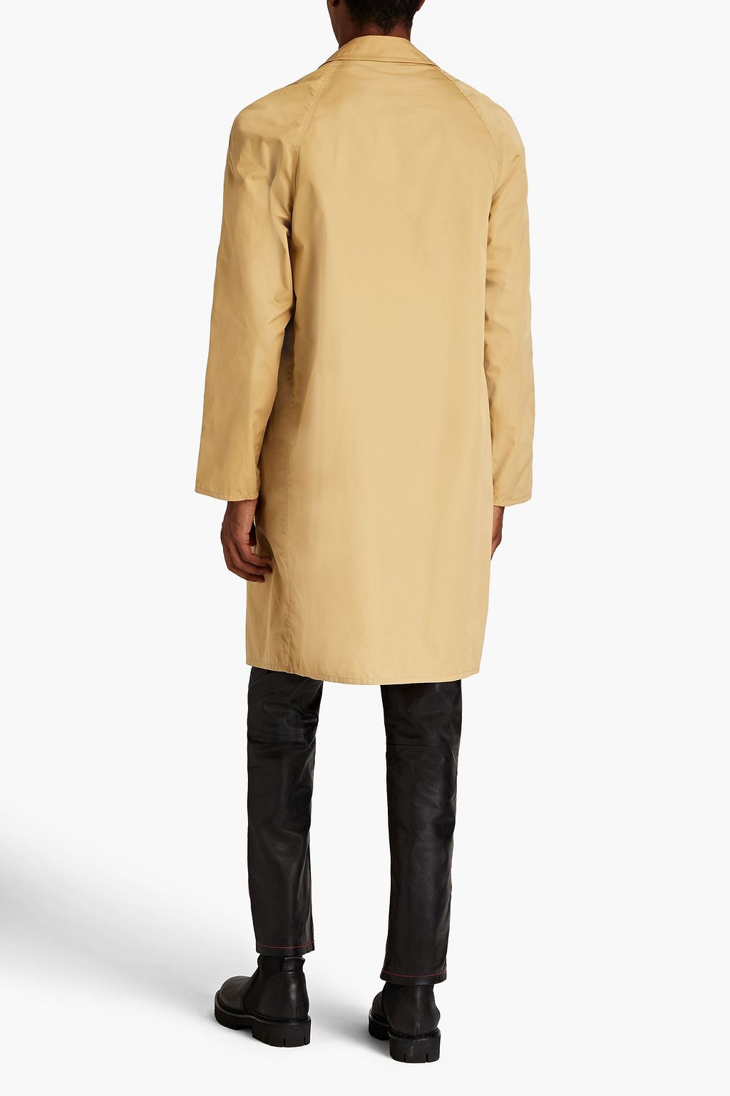 MOSCHINO Embroidered cotton-blend gabardine trench coat