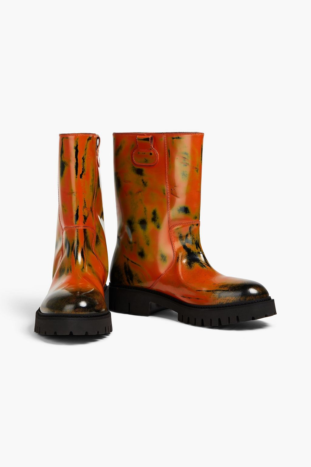 MOSCHINO Printed leather boots