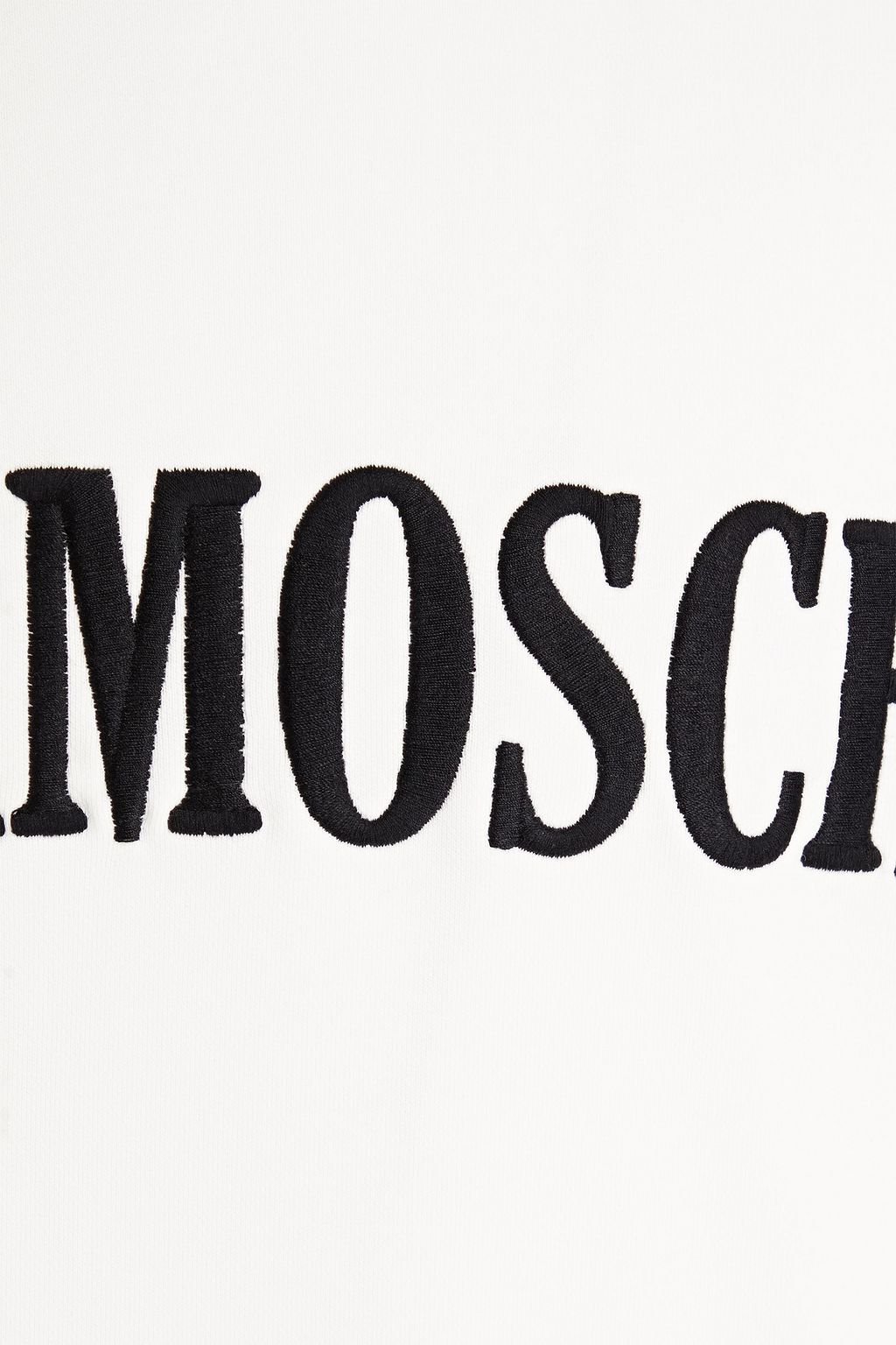 MOSCHINO Sweatshirt aus Baumwollfrottee mit Stickereien