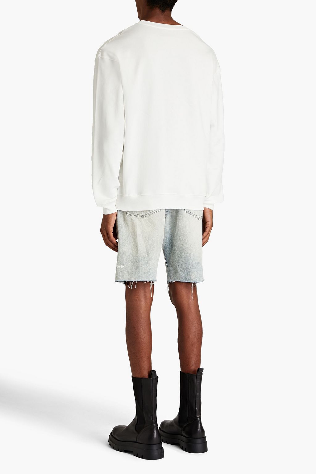 MOSCHINO Sweatshirt aus Baumwollfrottee mit Stickereien