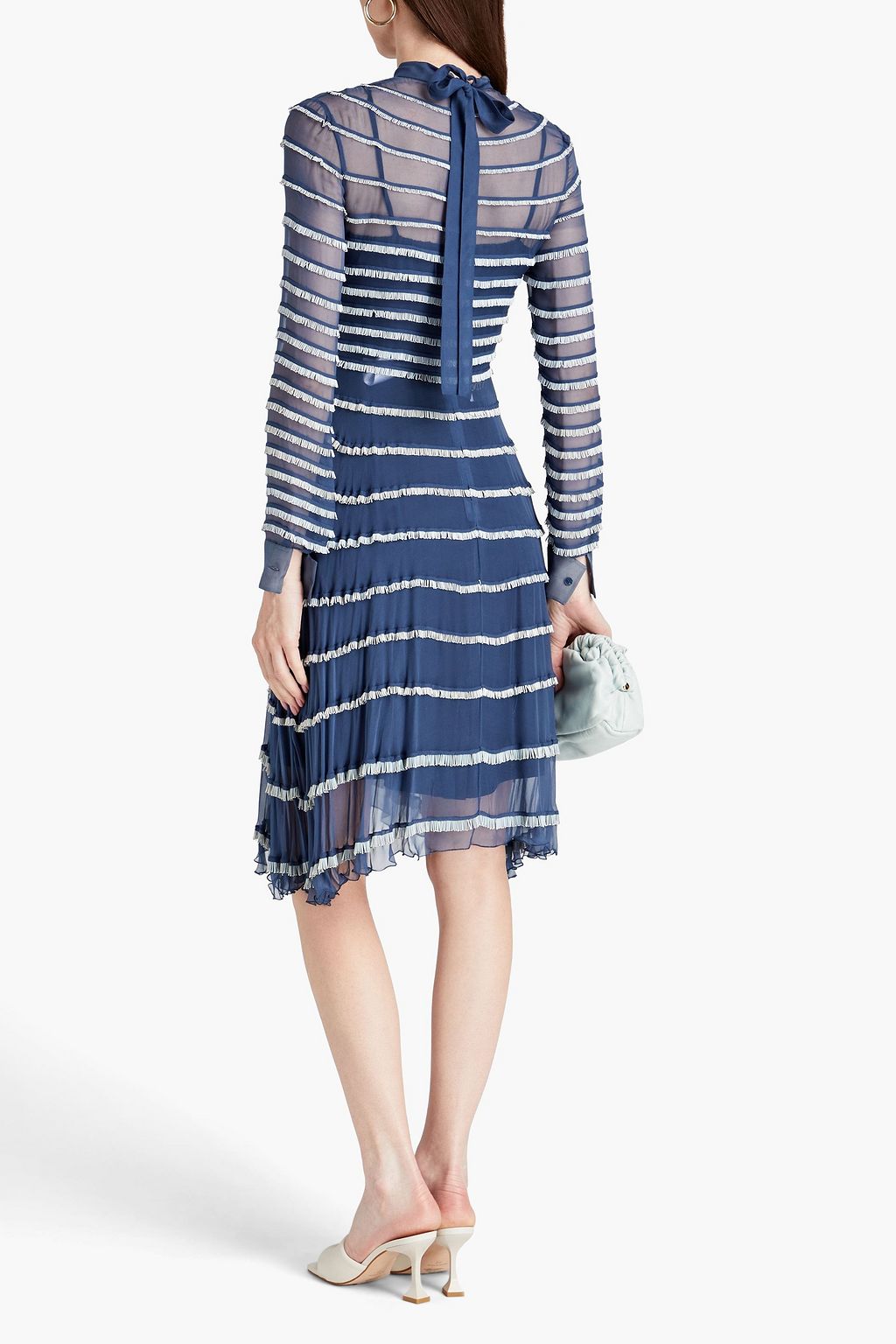 VALENTINO GARAVANI Embellished silk-chiffon dress