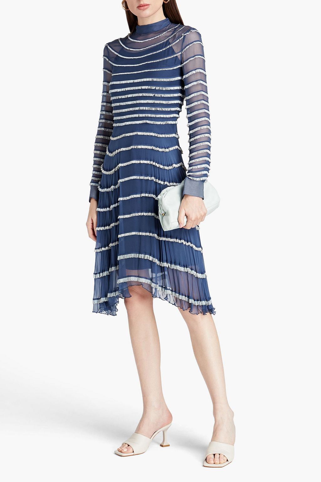 VALENTINO GARAVANI Embellished silk-chiffon dress