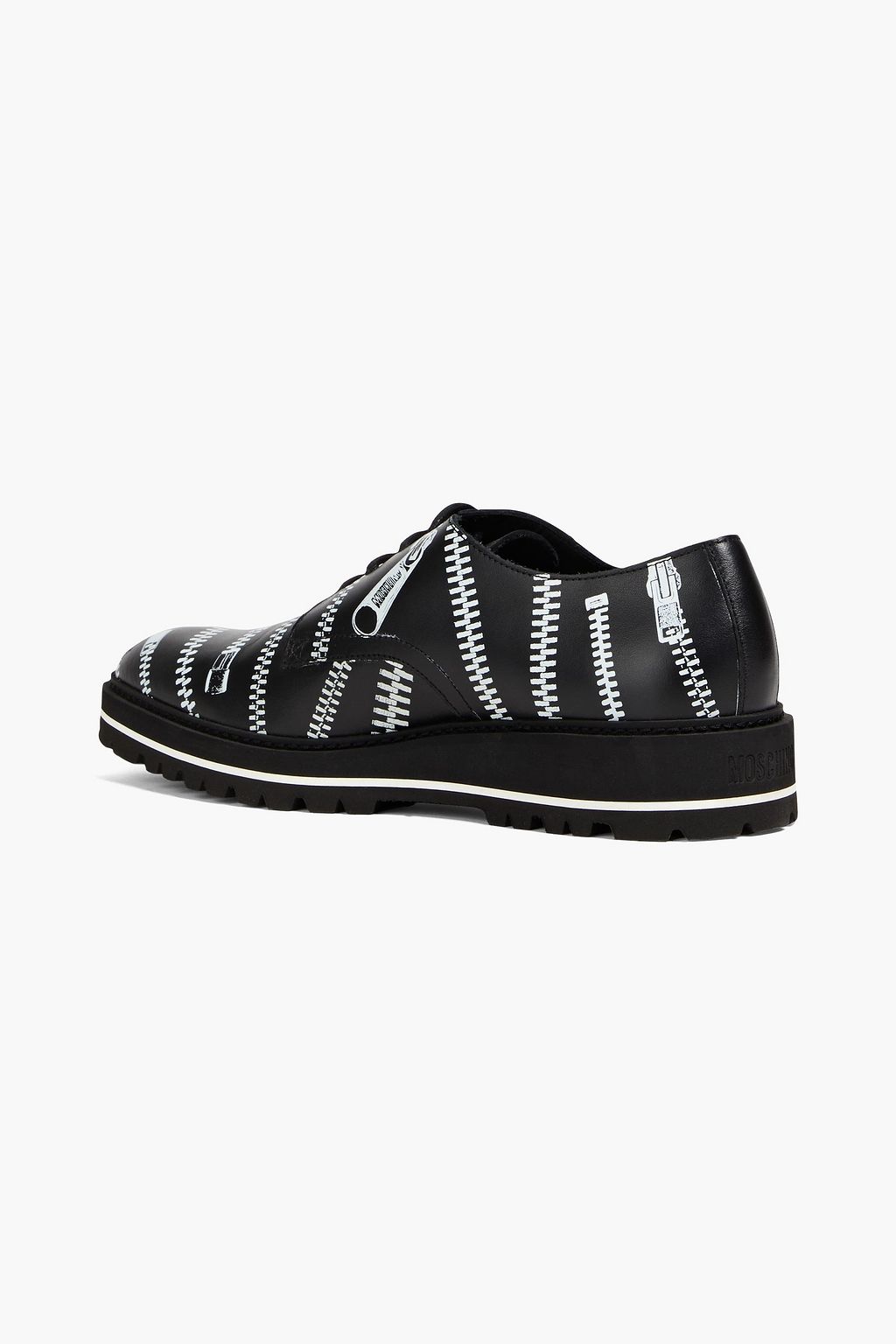 MOSCHINO Printed leather derby shoes