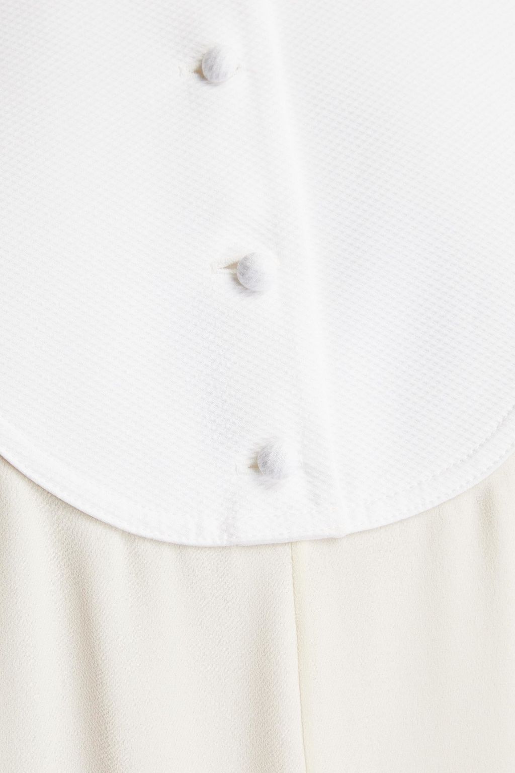 VALENTINO GARAVANI Cotton piqué-paneled silk-crepe dress