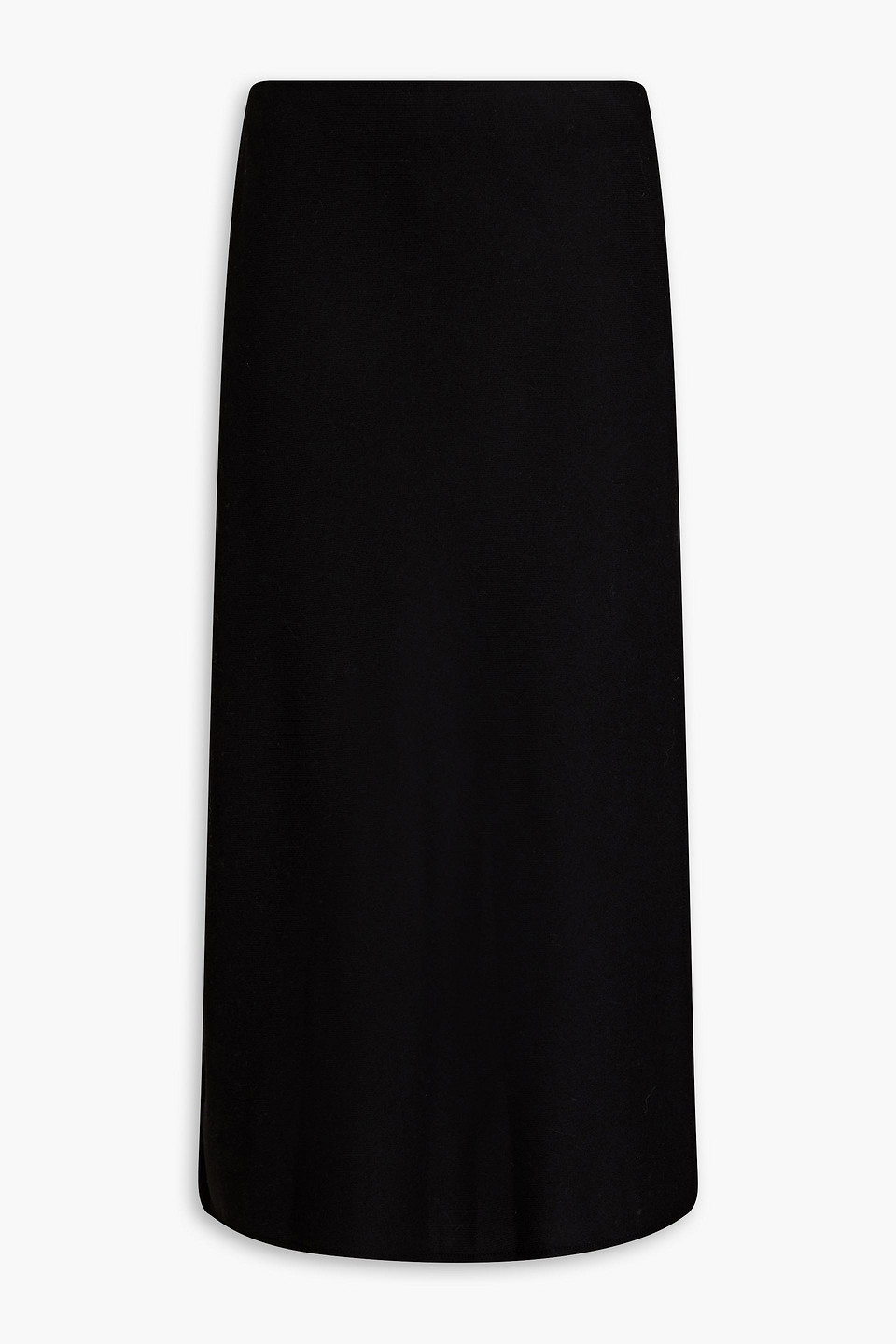 Vince Mélange Flannel Midi Skirt In Black