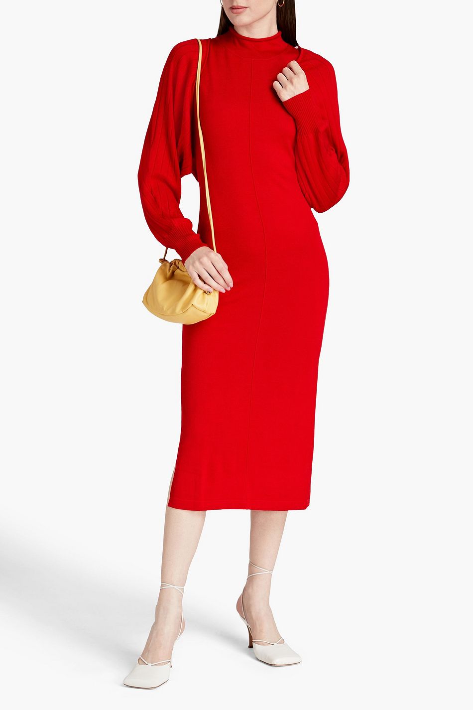 NAADAM Merino wool and silkblend midi dress and cardigan set THE