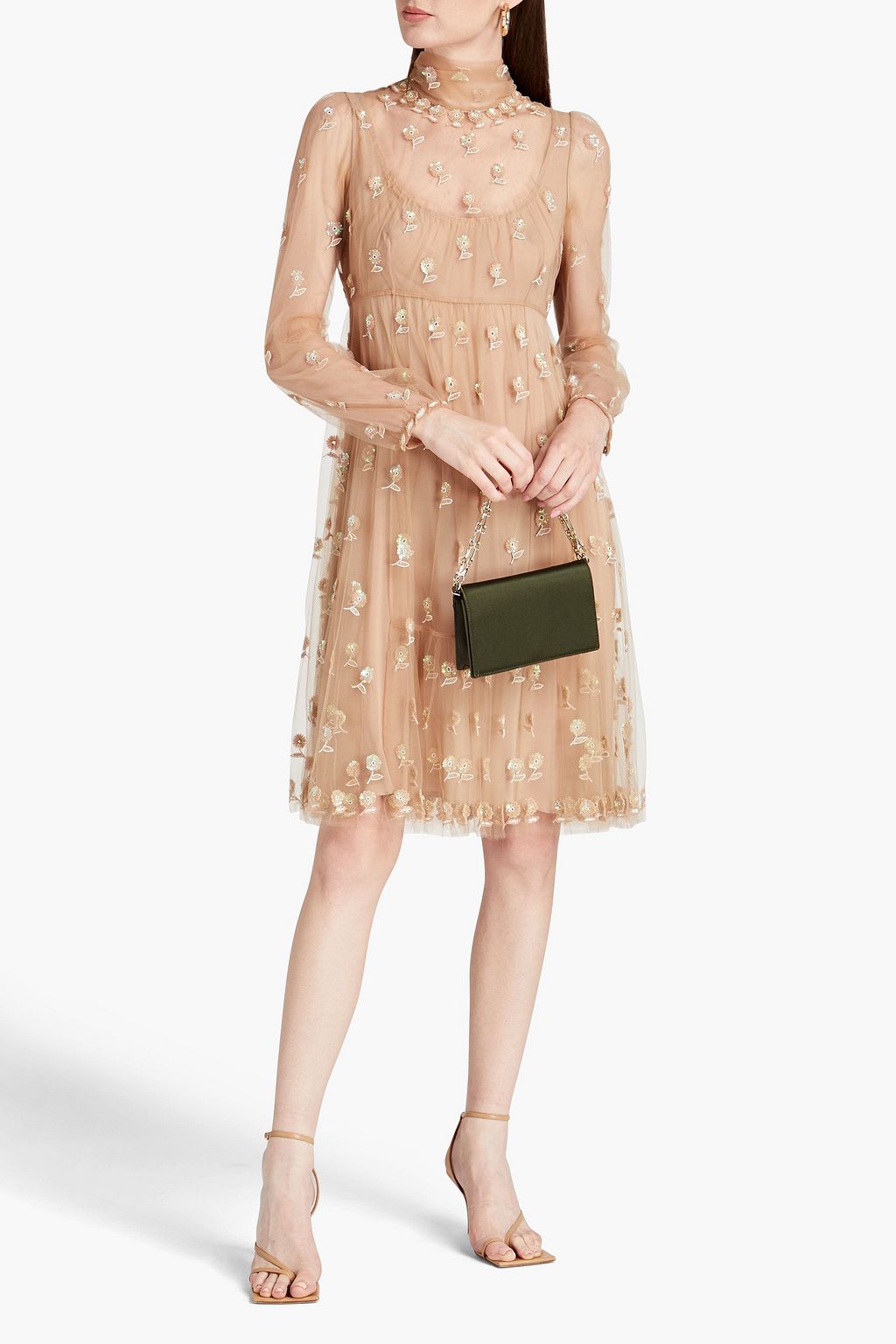 VALENTINO GARAVANI Embellished tulle dress