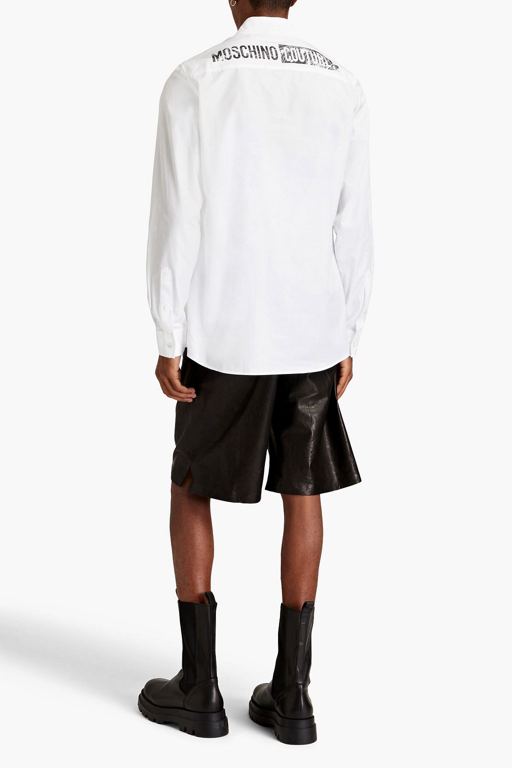 MOSCHINO Printed cotton-poplin shirt
