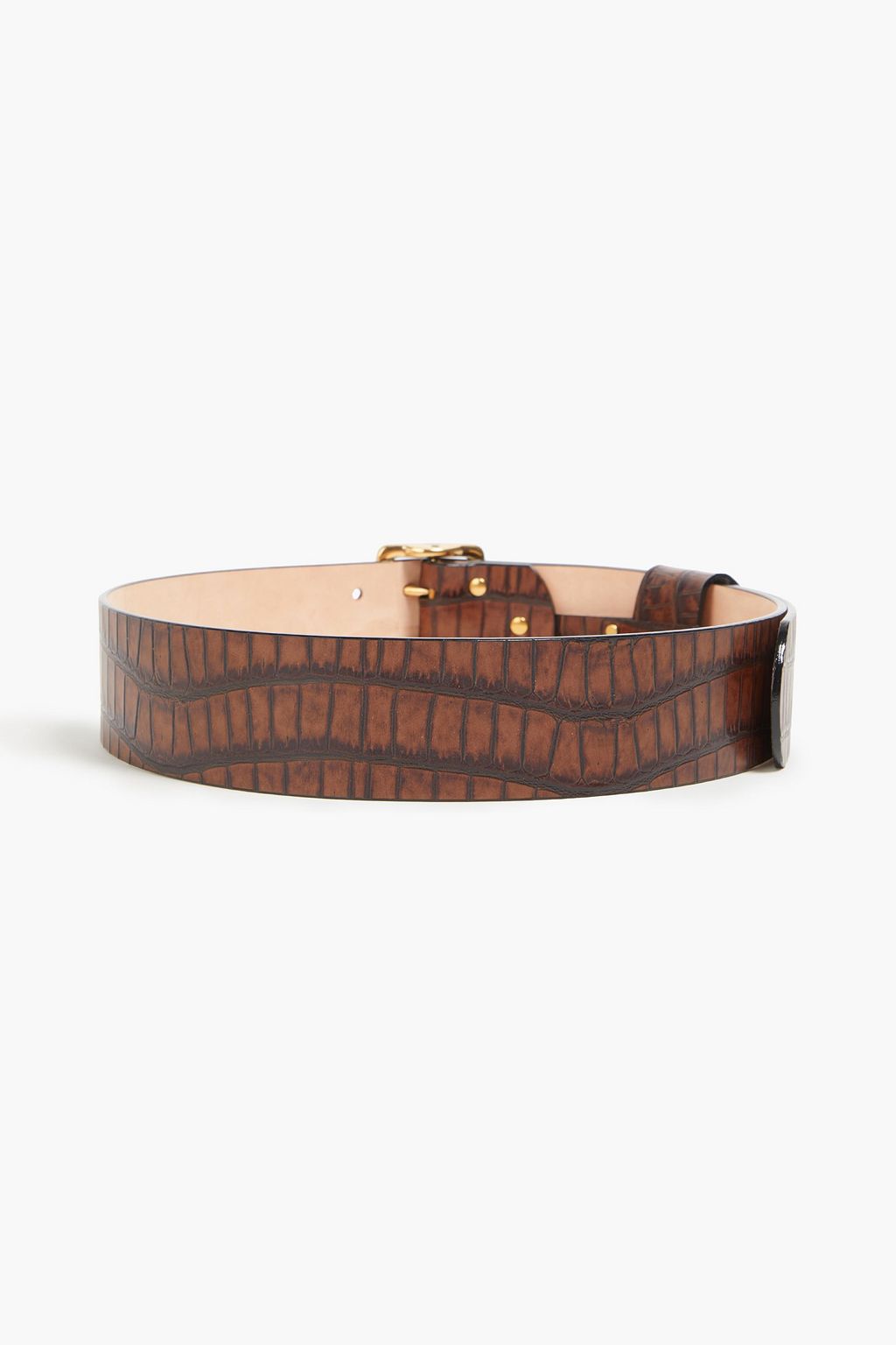 CHLOÉ Franckie croc-effect leather belt