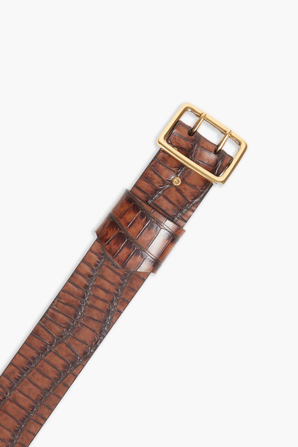 CHLOÉ Franckie croc-effect leather belt