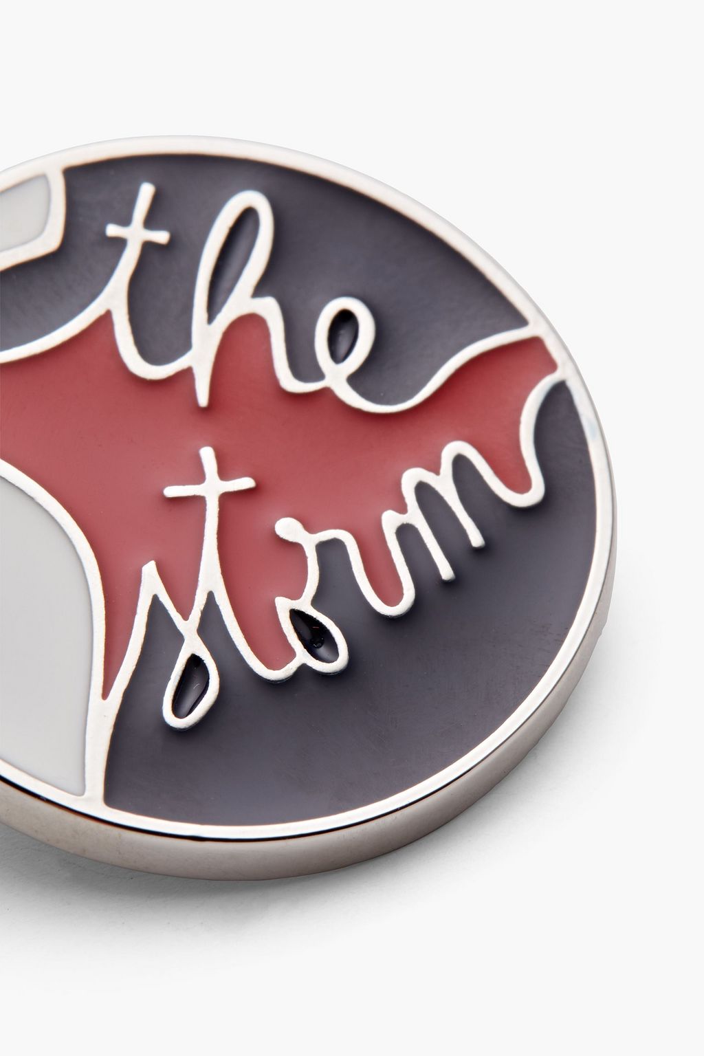CHLOÉ Silver-tone enamel brooch
