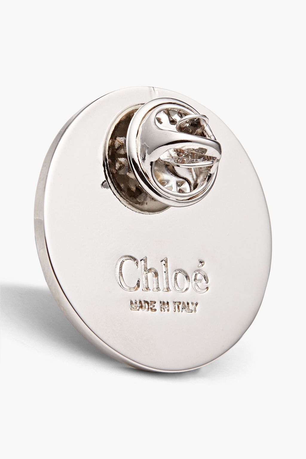 CHLOÉ Silver-tone enamel brooch