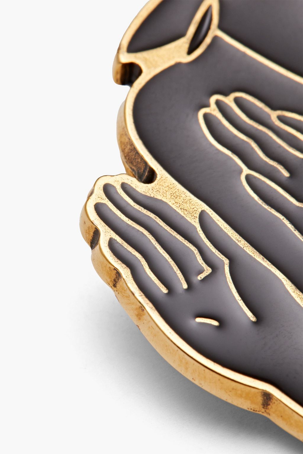 CHLOÉ Gold-tone enamel brooch