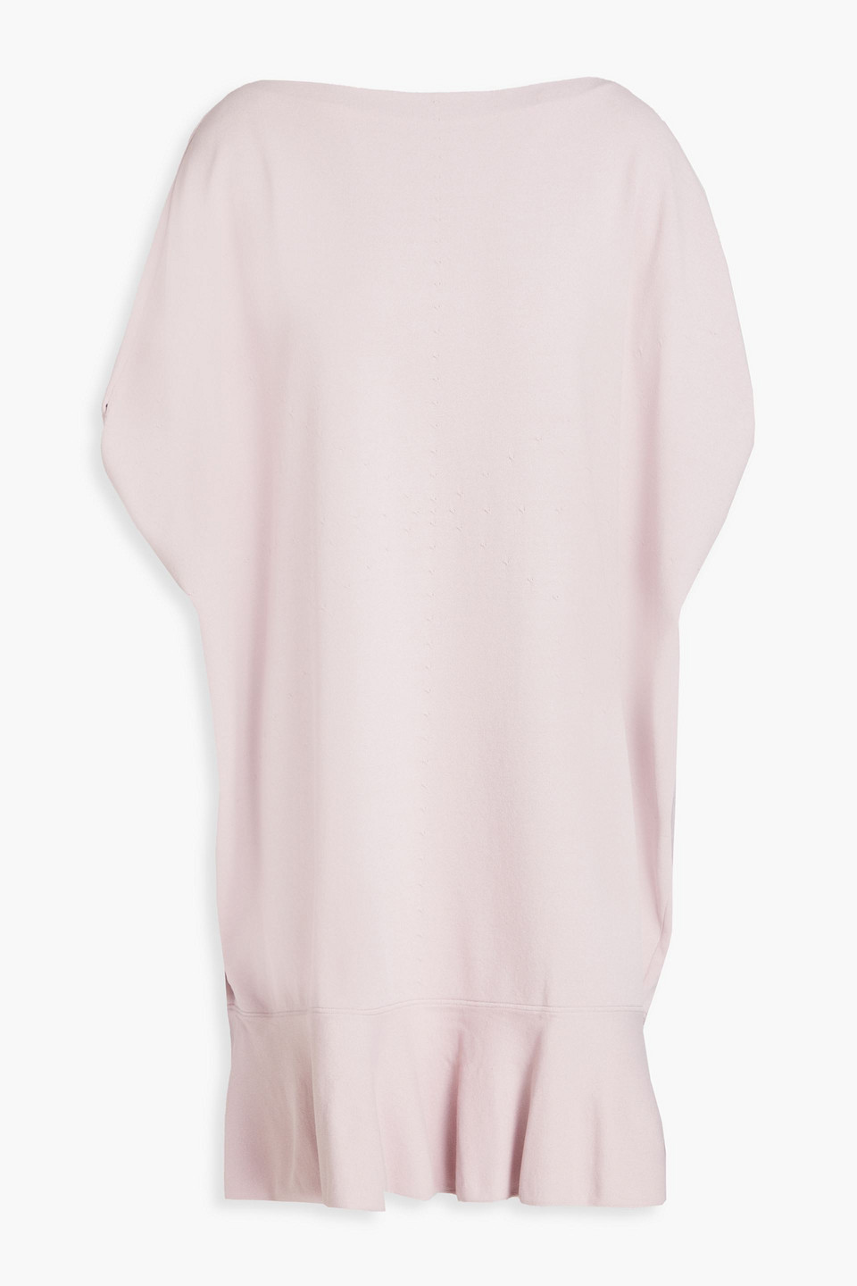 Valentino Draped Pointelle-knit Mini Dress In Pink