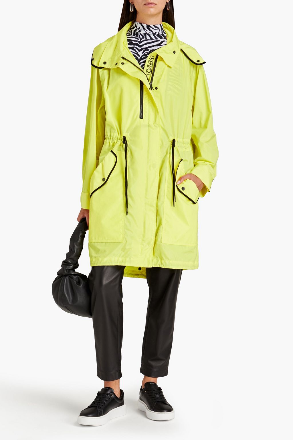 KENZO Neon shell hooded parka