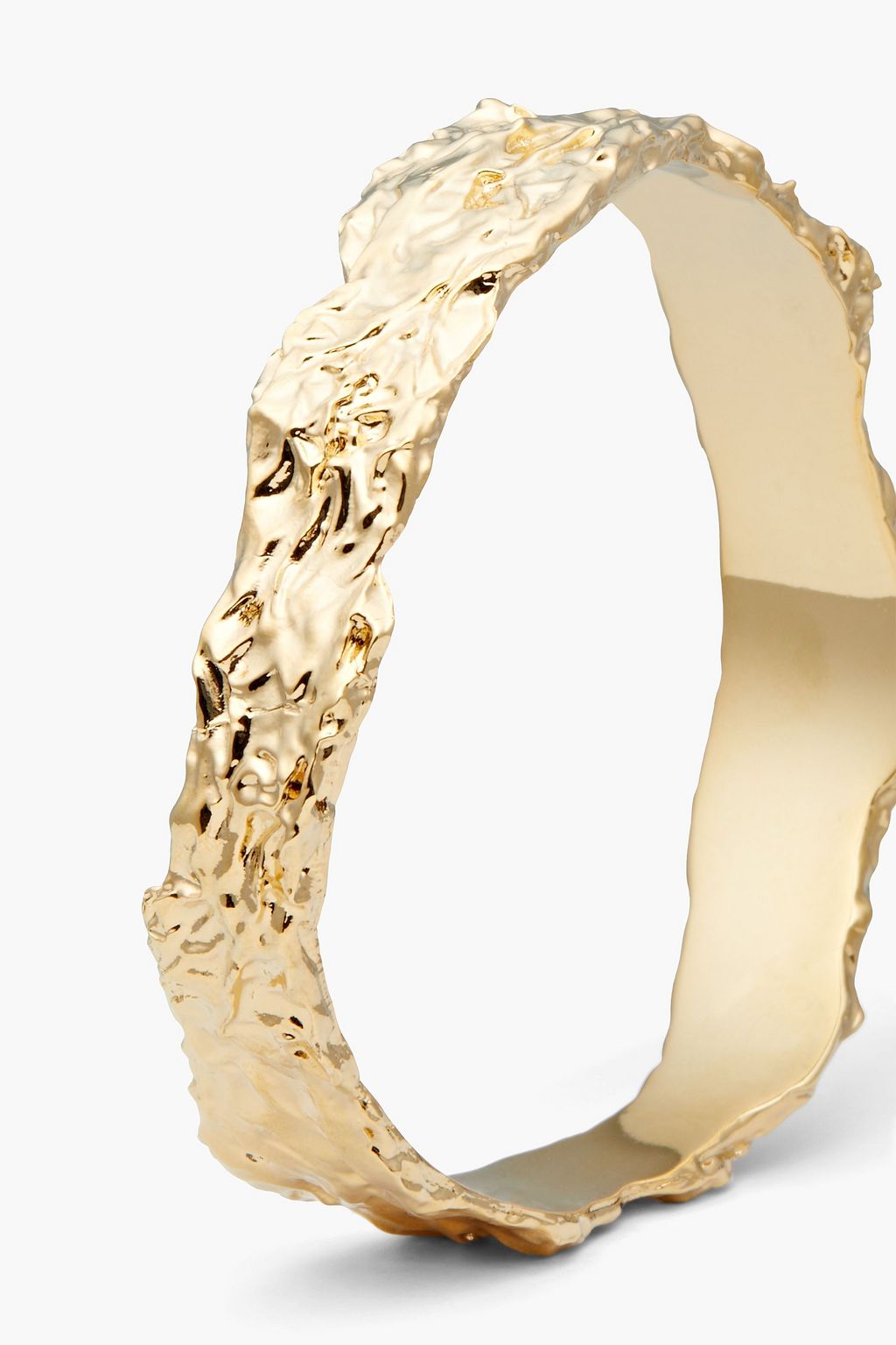 CHLOÉ Hammered gold-tone cuff