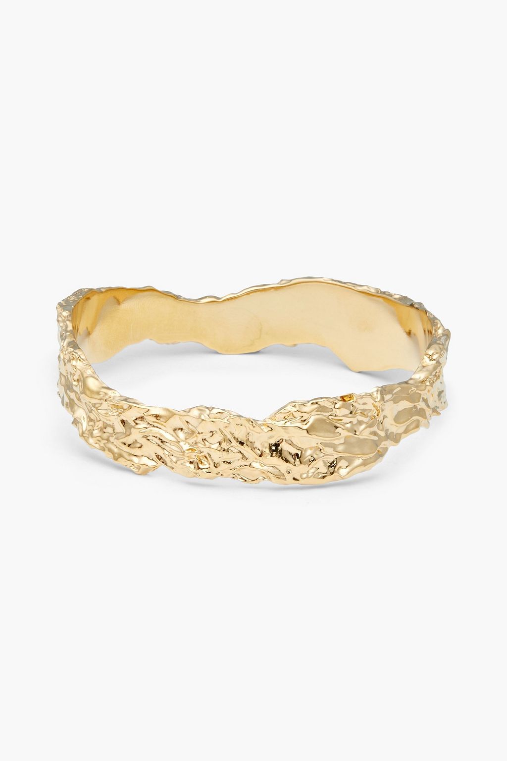 CHLOÉ Hammered gold-tone cuff