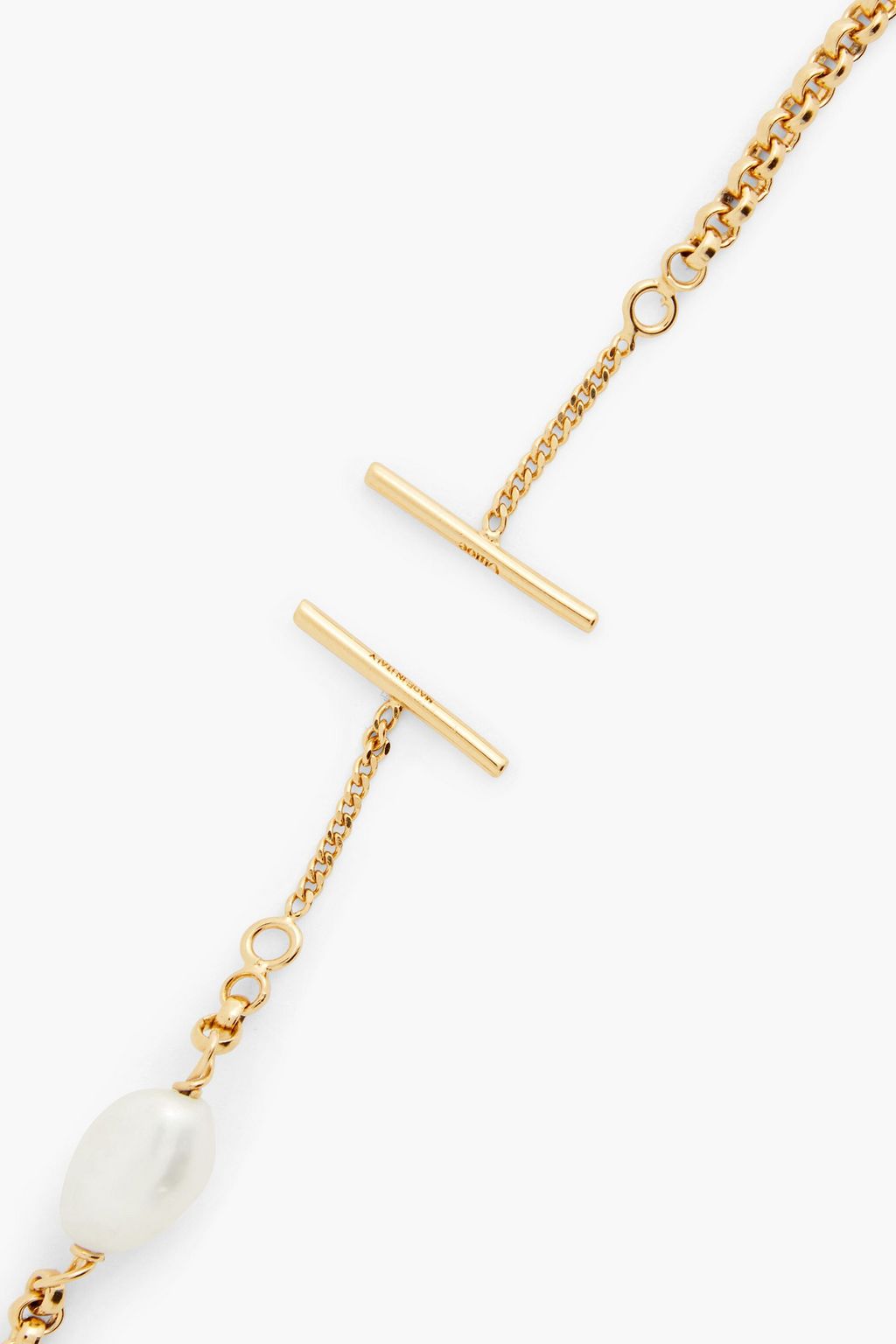 CHLOÉ Gold-tone, crystal and pearl sunglasses charm