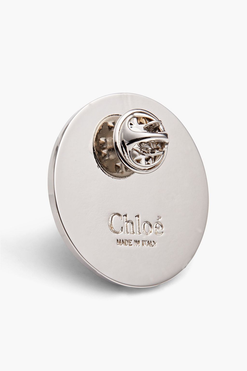 CHLOÉ Silver-tone enamel brooch