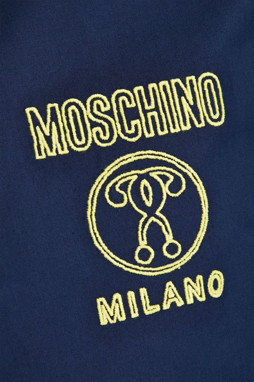 MOSCHINO Logo-embroidered cotton-poplin shirt