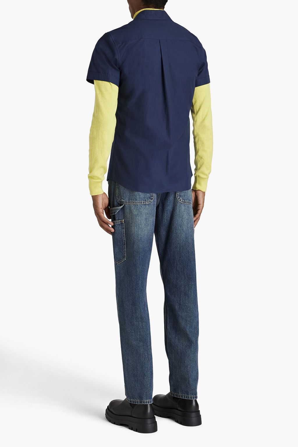 MOSCHINO Logo-embroidered cotton-poplin shirt
