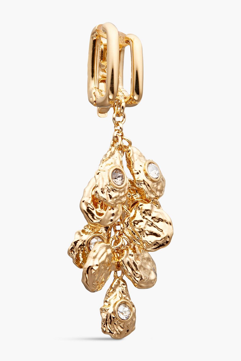 CHLOÉ Gold-tone crystal clip earrings