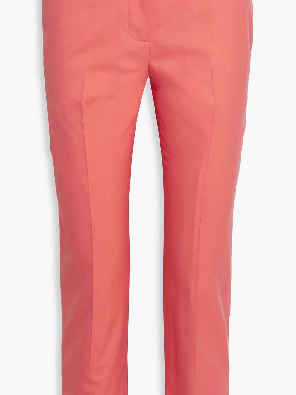 cropped wool-twill straight-leg pants