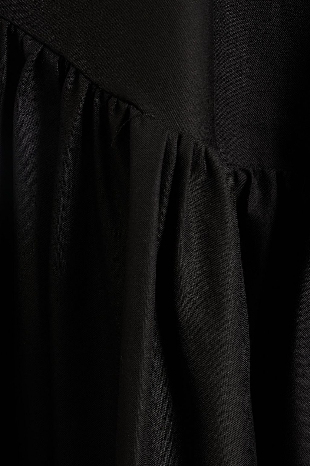 KHAITE Norelle cutout gathered cotton-twill maxi dress
