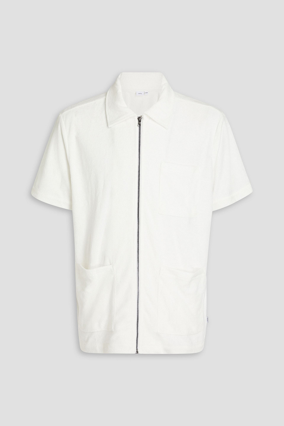 onia - cotton-blend terry shirt - white - m