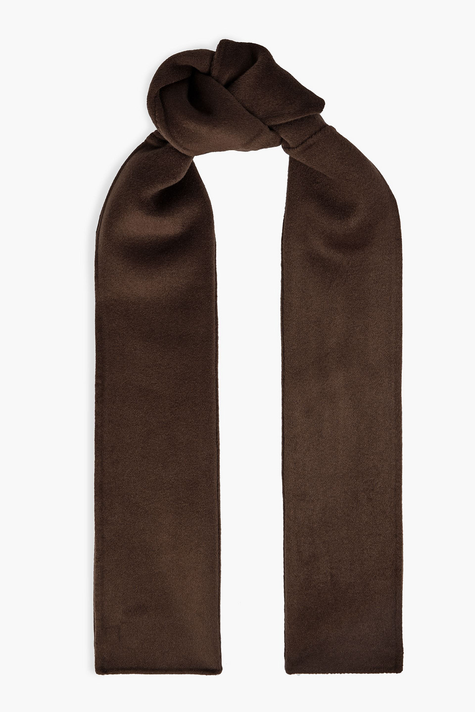 Frame Wool-blend Felt Scarf In Chocolate