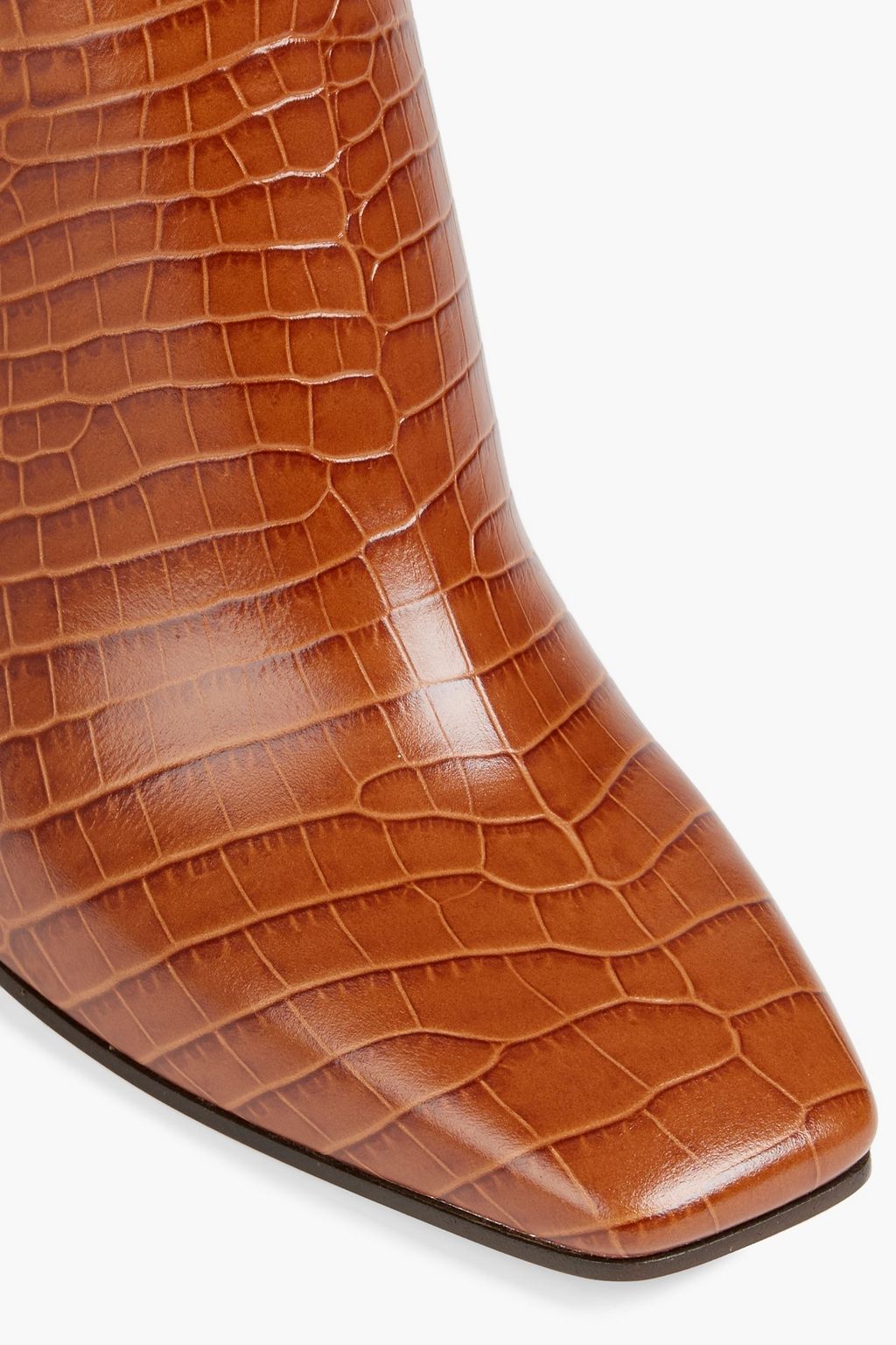 Minori 100 croc-effect leather ankle boots