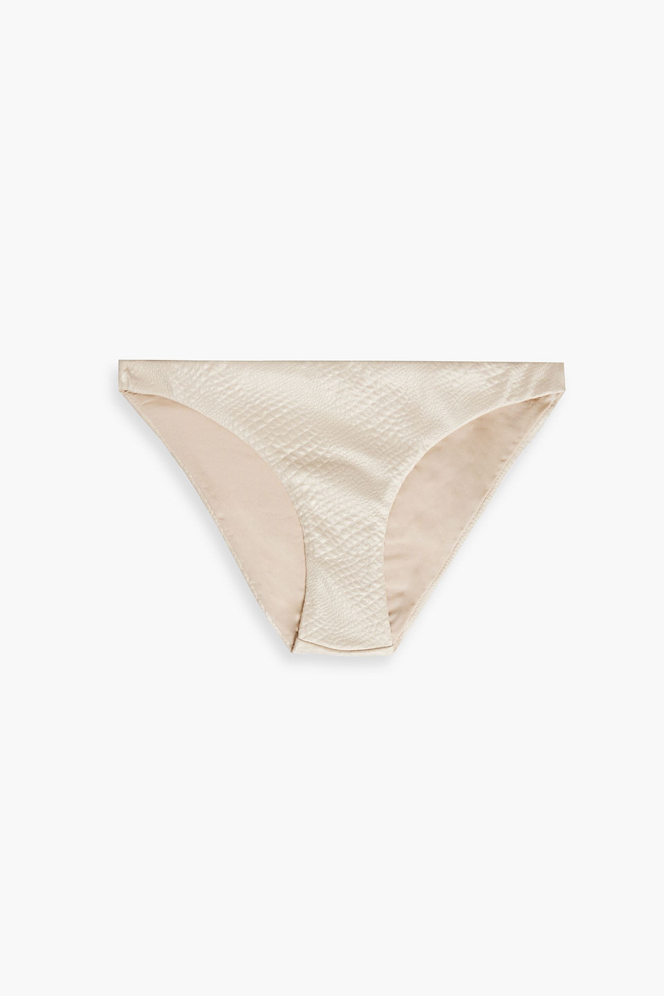 Onia Ashley Stretch-jacquard Low-rise Bikini Briefs In Beige