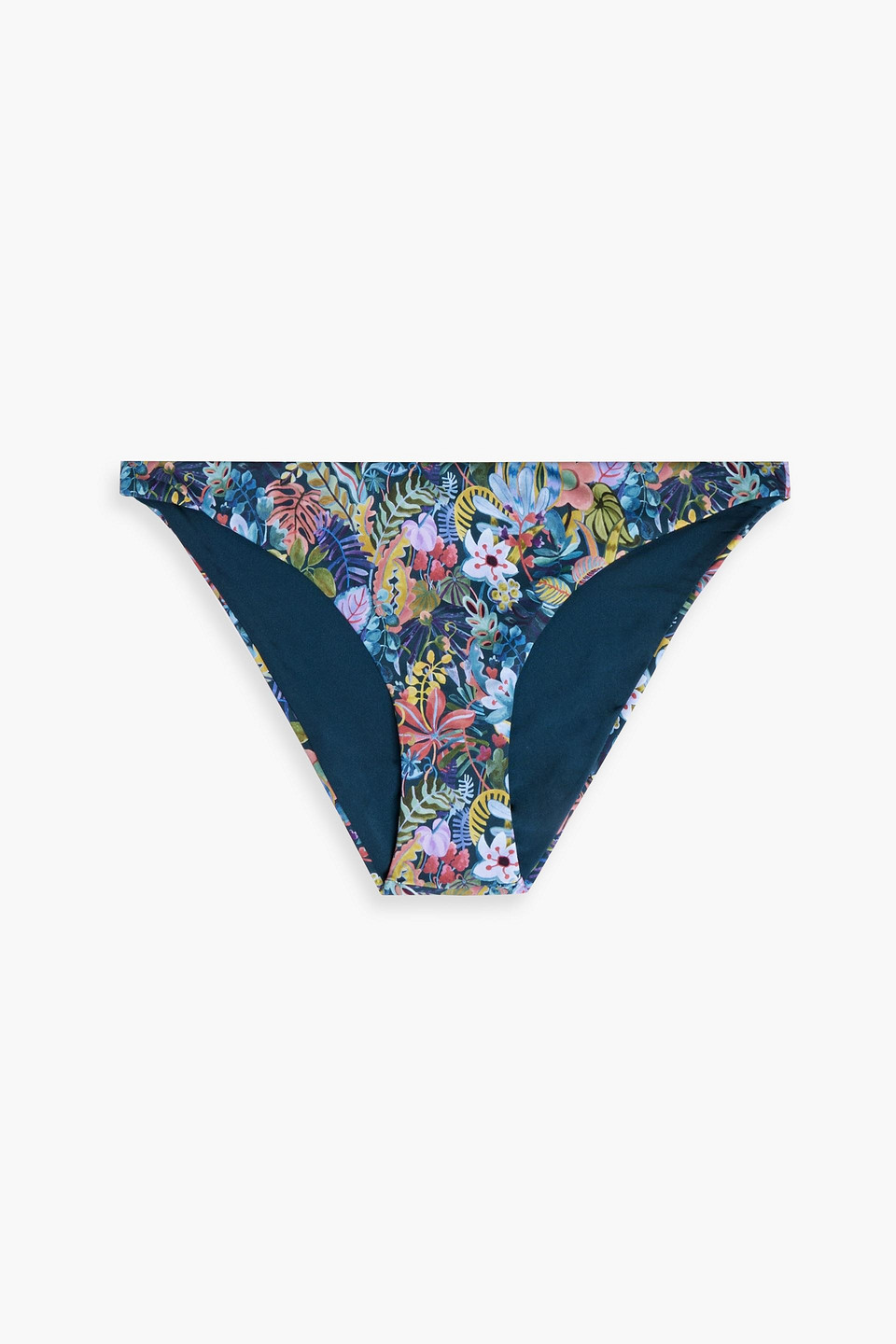 Shop Onia Ashley Liberty-print Low-rise Bikini Briefs In Midnight Blue