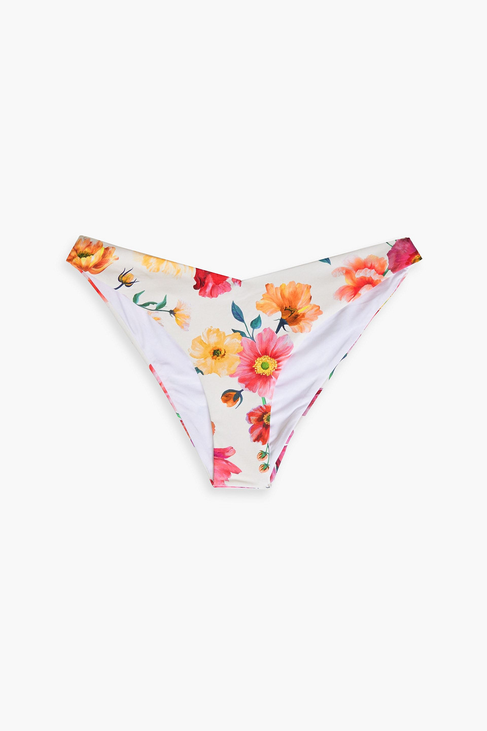 Shop Onia Chiara Liberty-print Low-rise Bikini Briefs In Off-white