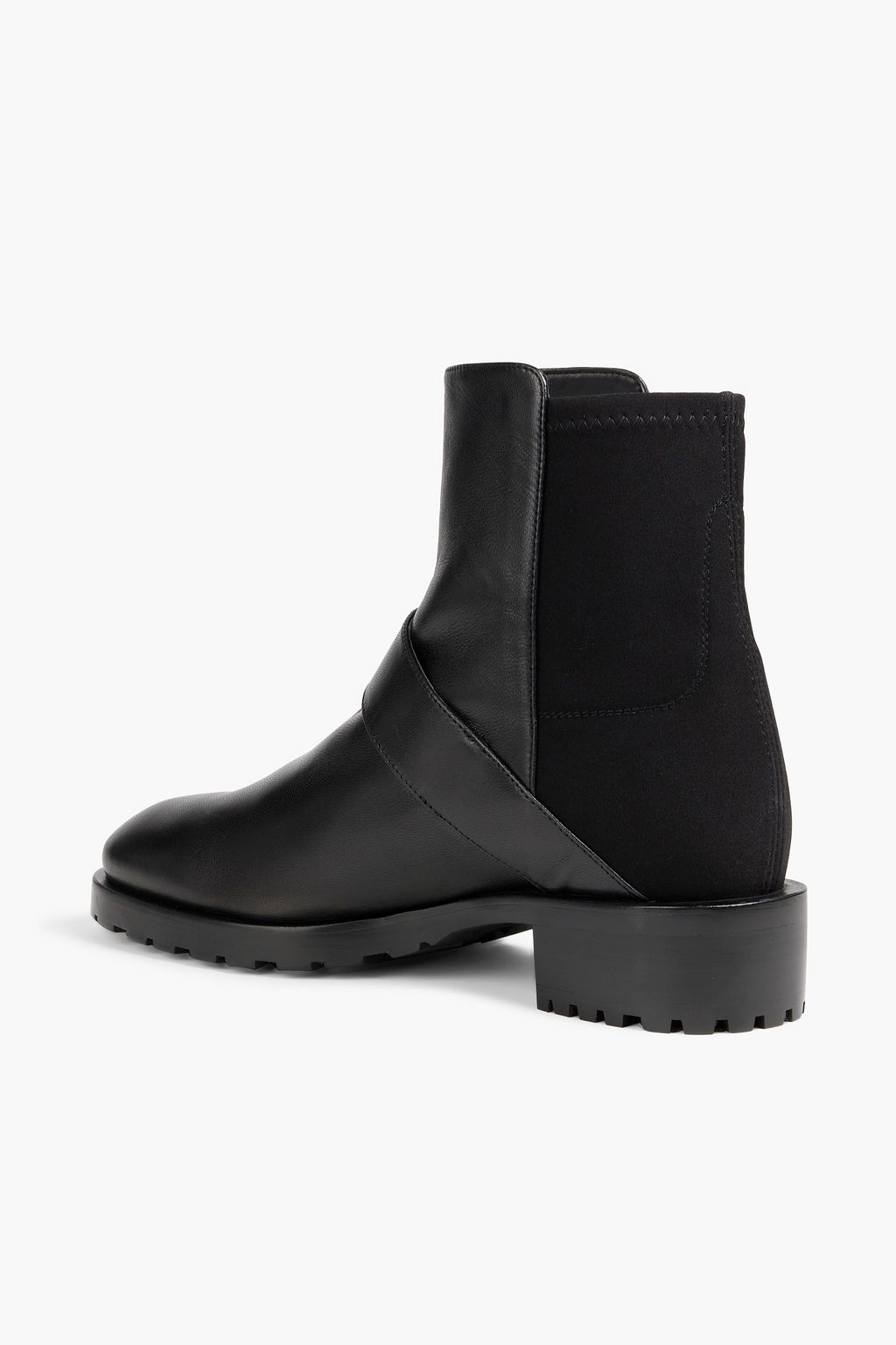 STUART WEITZMAN Luxering microstretch and suede ankle boots