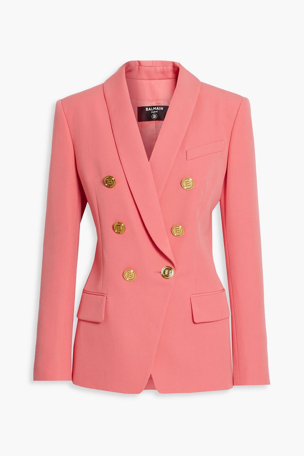 Bubblegum Double-breasted wool-twill blazer | BALMAIN | THE OUTNET