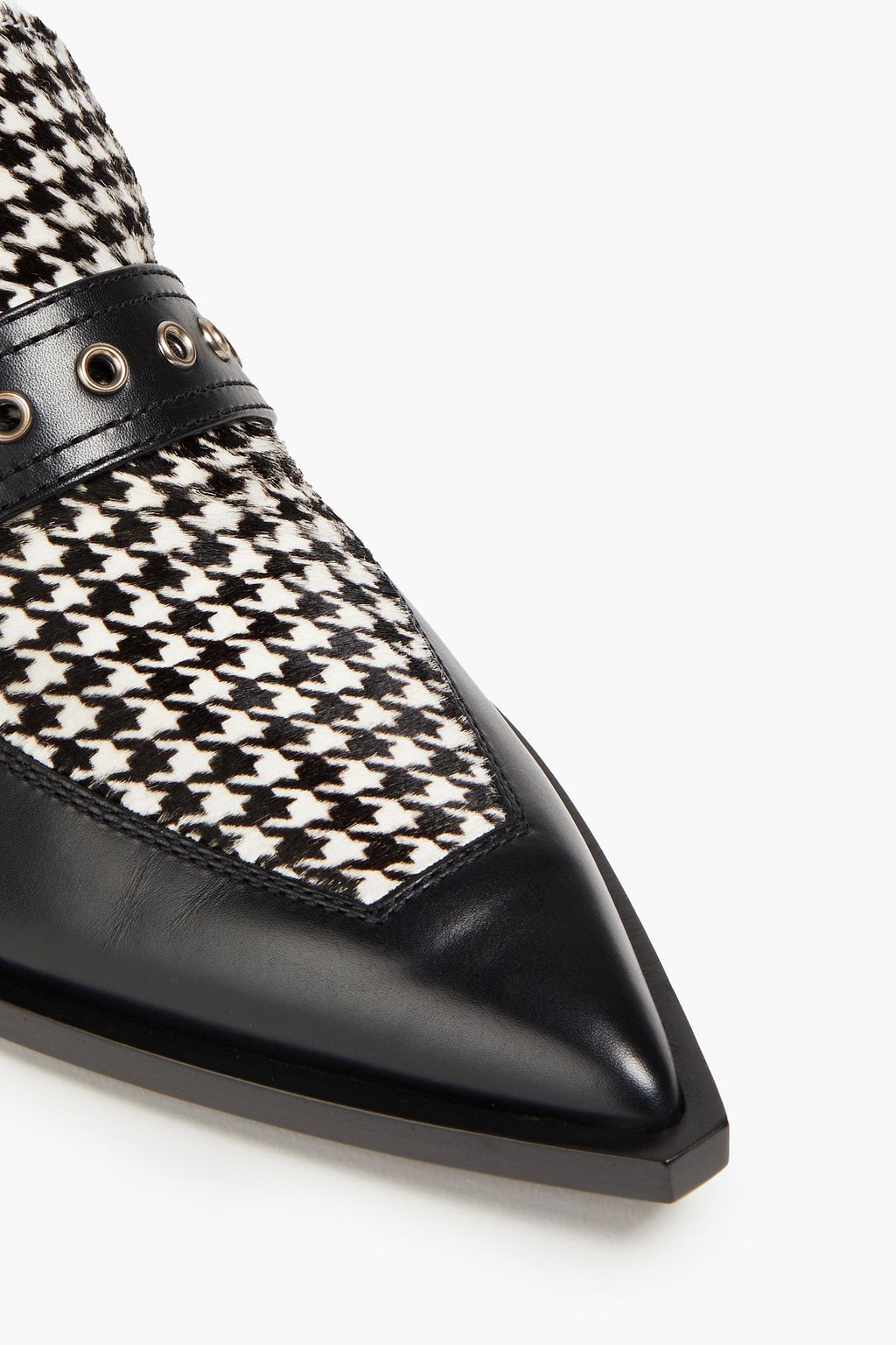 GIANVITO ROSSI 하운즈투스 카프 헤어 & 가죽 펌프스