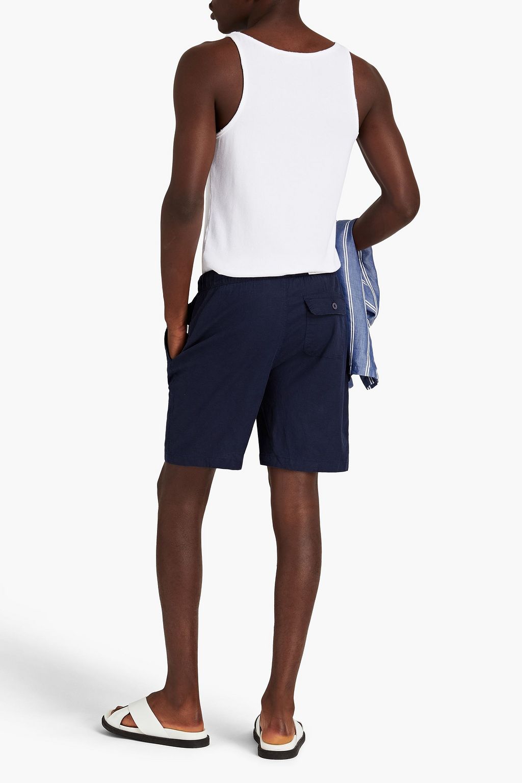ONIA Linen-blend drawstring shorts