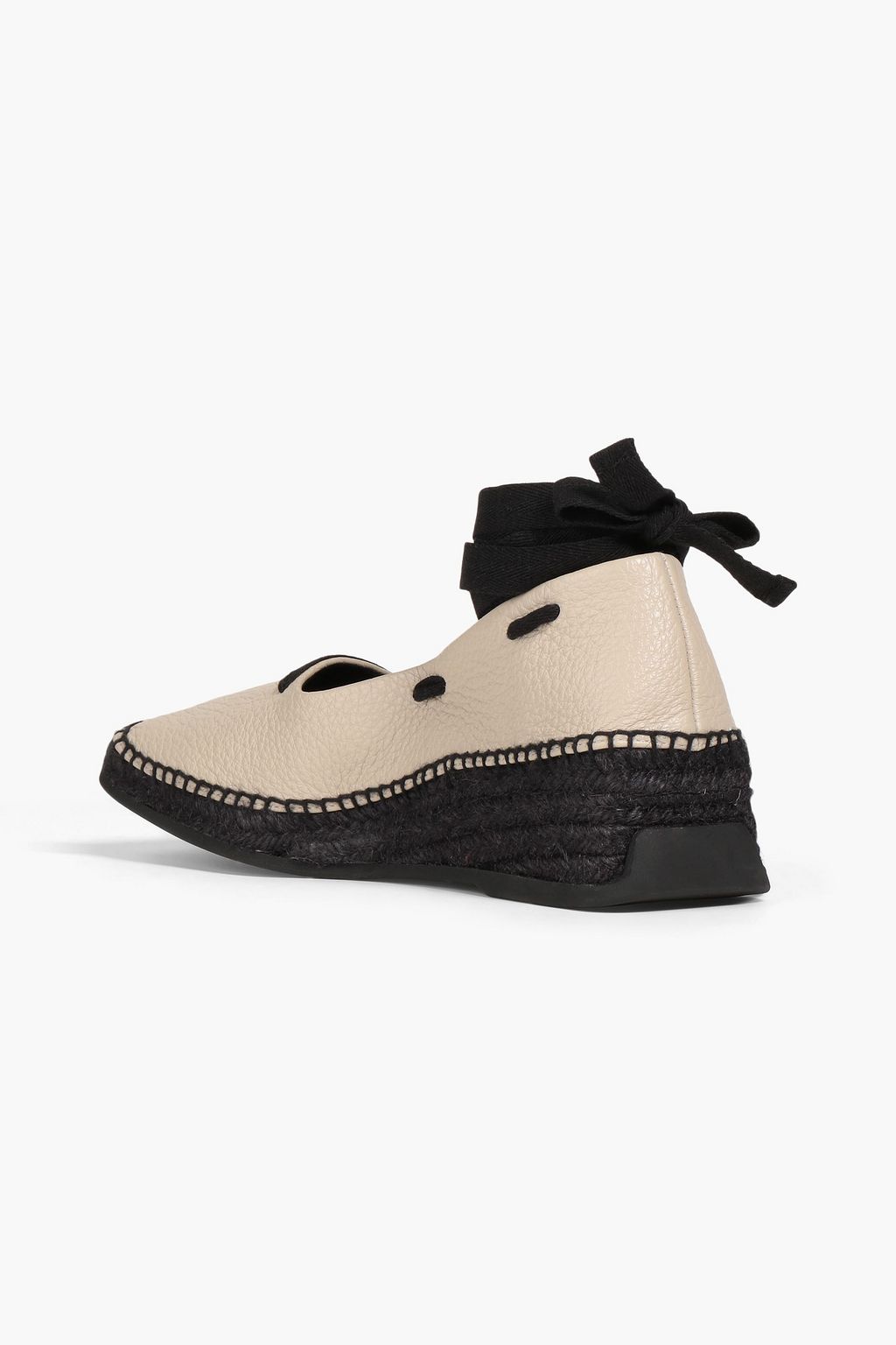 MIISTA Kristin pebbled-leather espadrilles