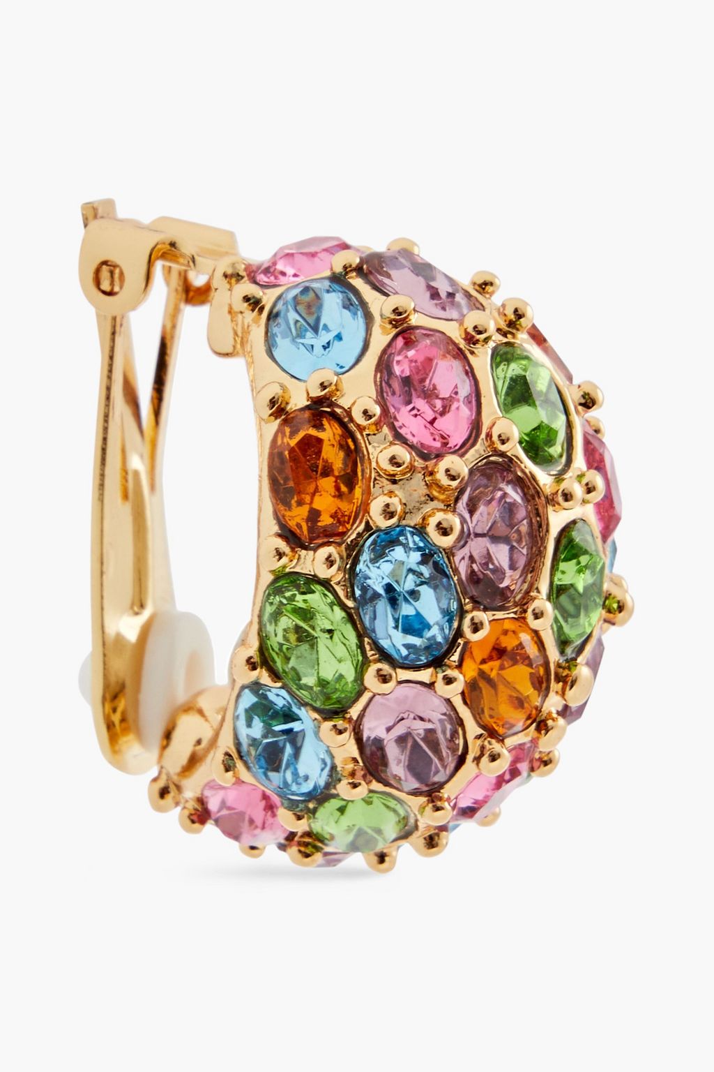 KENNETH JAY LANE Gold-plated crystal earrings