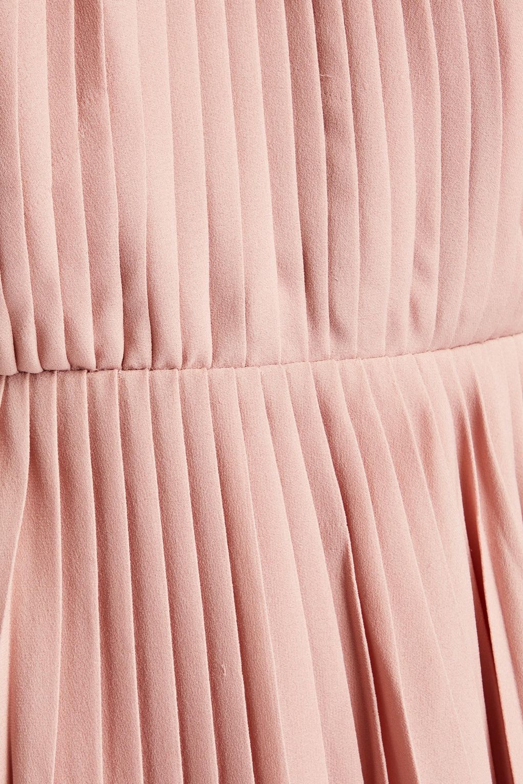 VALENTINO GARAVANI Pleated cutout silk-crepe mini dress
