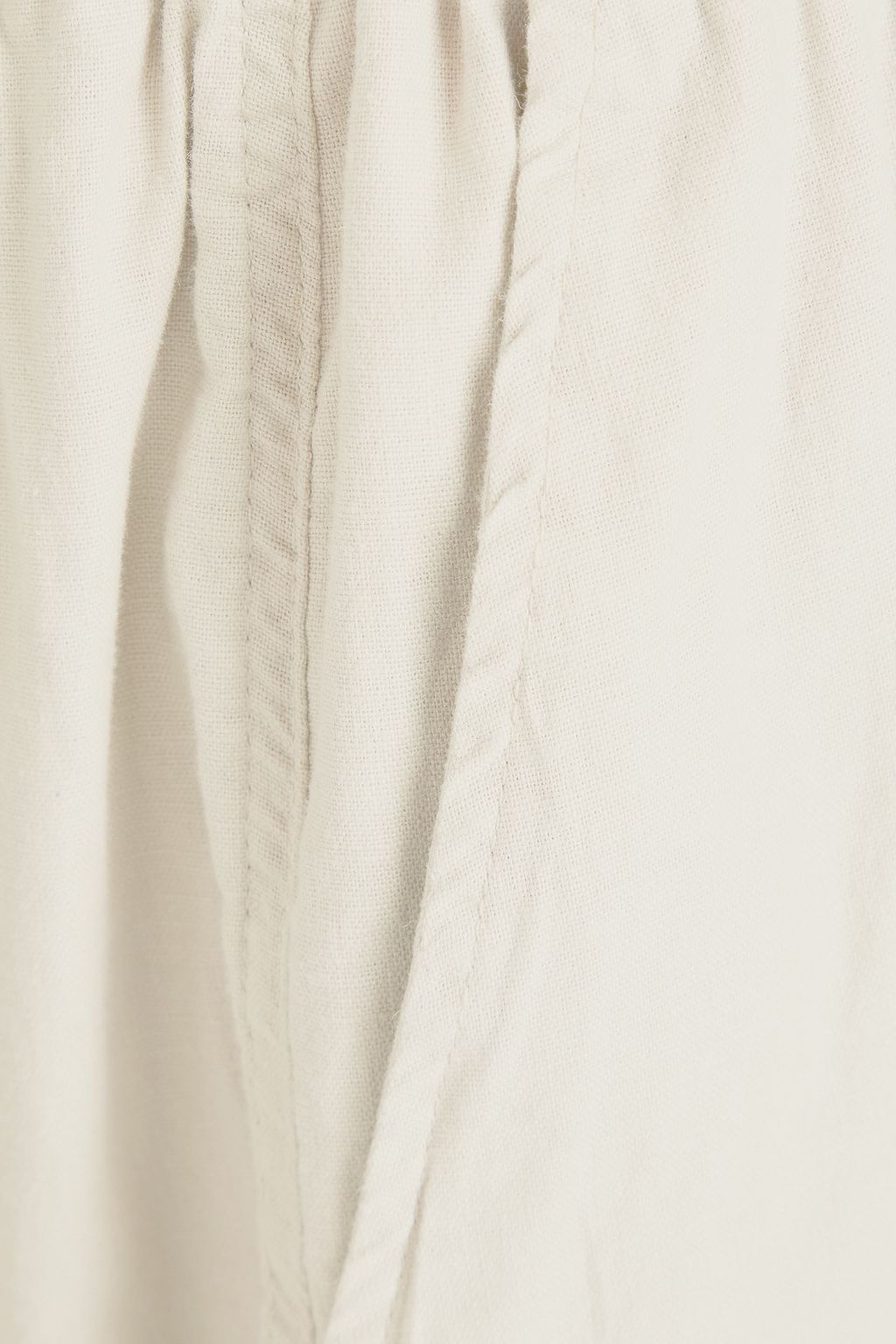 ONIA Striped linen-blend drawstring shorts